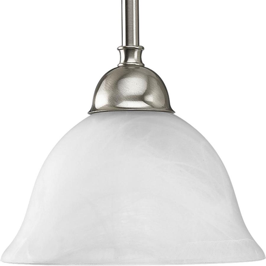Progress Lighting Avalon Brushed Nickel Transitional Alabaster Progress Lighting Avalon Brushed Nickel