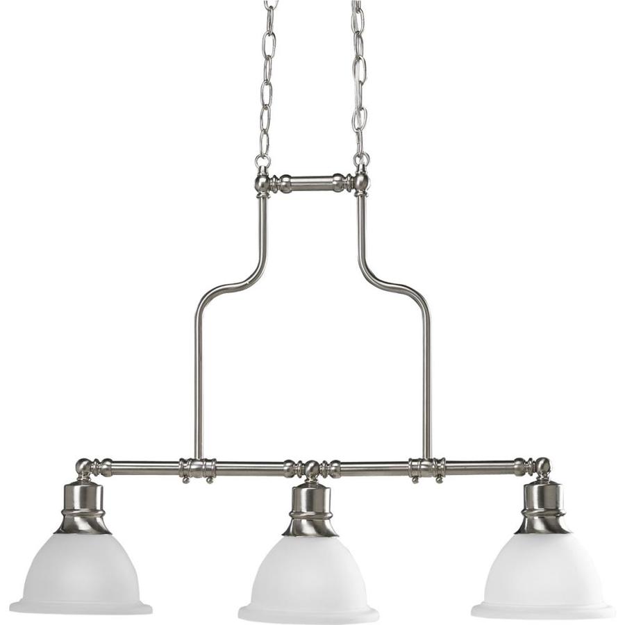 Progress Lighting Madison 31 25 In 3 Light Brushed Nickel Progress Lighting Madison 31 25 In 3 Light Brushed Nickel Etched Gl Shaded Chandelier