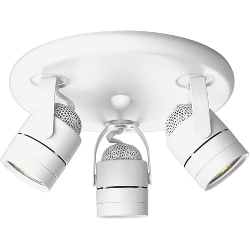 Progress Lighting Directional 3 Light 9 5 In White Flush Mount