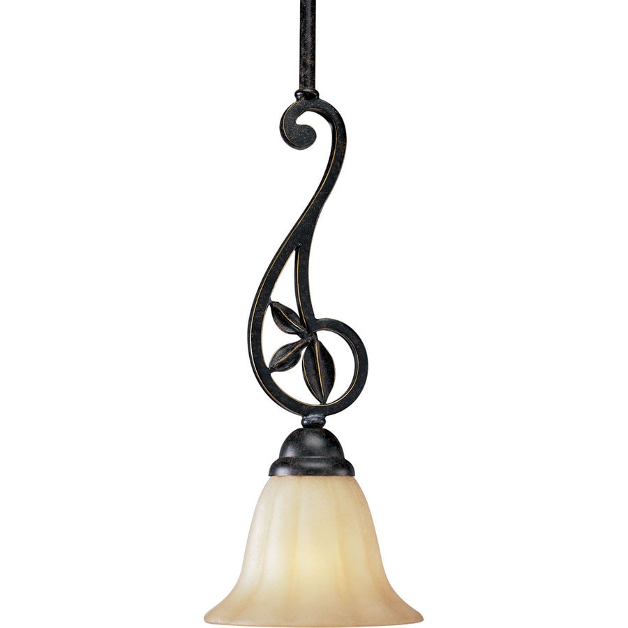 Progress Lighting P5083-84 Le Jardin Espresso Transitional Textured Glass Bell Mini (Less Than 10-in) Mini