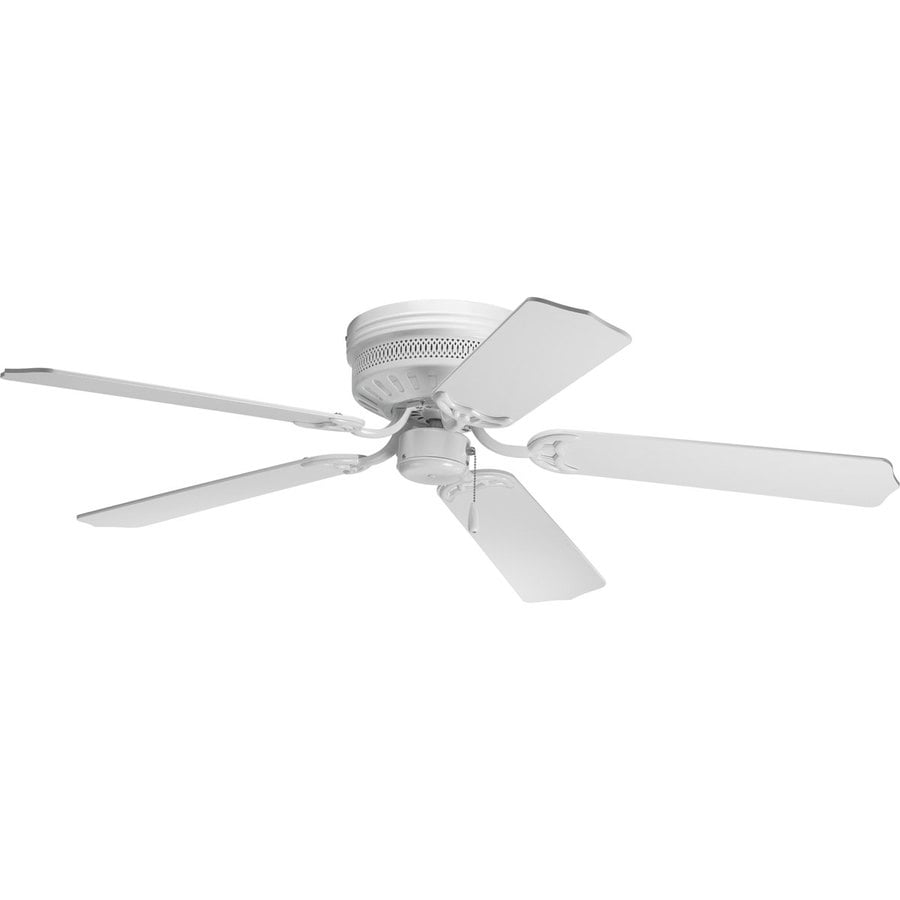 Airpro Hugger 52 In Gloss White Indoor Flush Mount Ceiling Fan 5 Blade