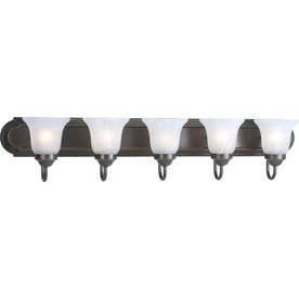 Alabaster Glass Five-Light Bath & Vanity