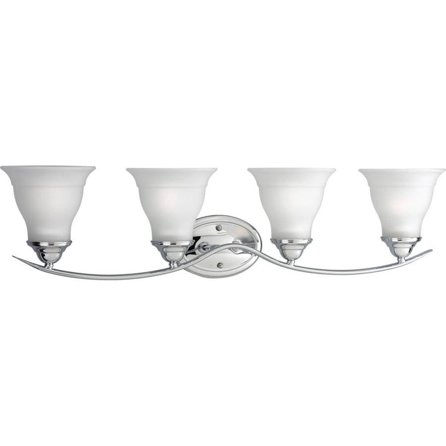 Progress Lighting Trinity 4 Light Chrome Transitional Vanity Progress Lighting Trinity 4 Light