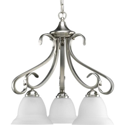 Torino 3 Light Brushed Nickel Transitional Etched Gl Shaded Chandelier Torino 3 Light Brushed Nickel Transitional Etched Gl Shaded Chandelier