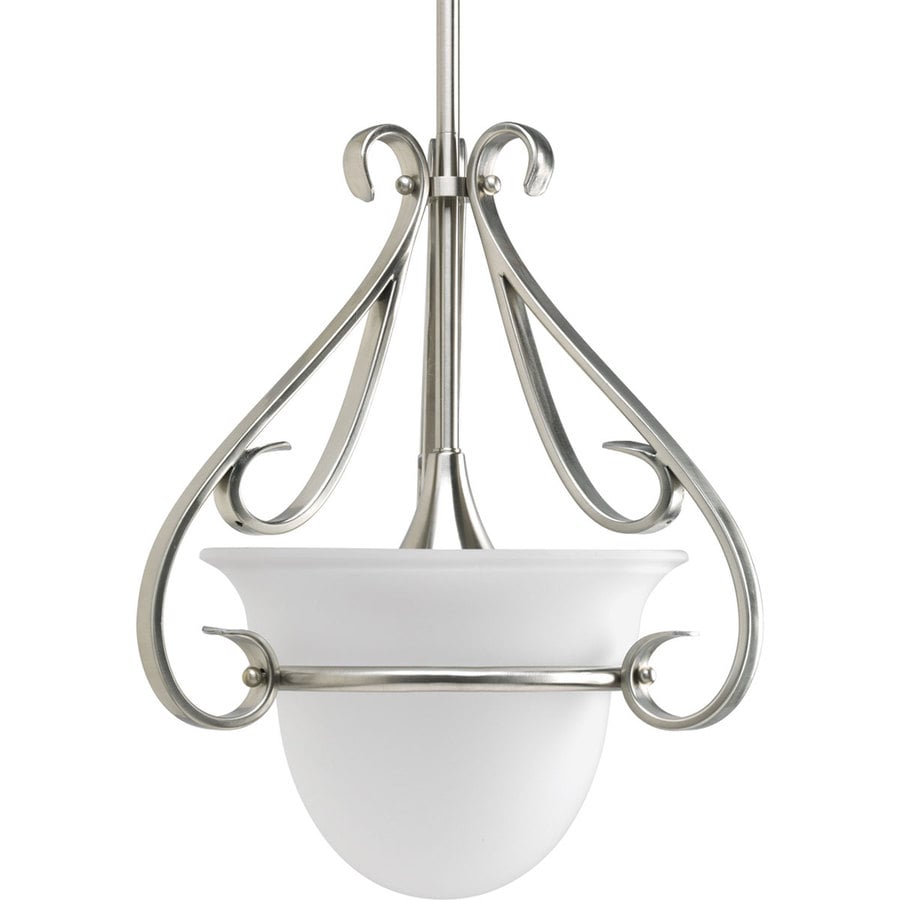 Progress Lighting Torino Brushed Nickel Mini Transitional Etched Glass