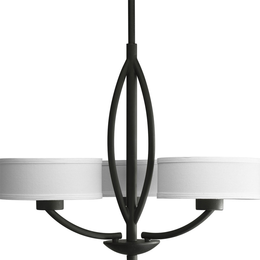 Progress Lighting Calven 25 In 3 Light Forged Black Shaded Progress Lighting Calven 25 In 3 Light Forged Black Shaded Chandelier