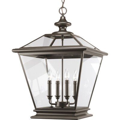 Progress Lighting Crestwood 4-Light Antique Bronze Transitional Chandelier Progress Lighting Crestwood 4-Light Antique Bronze Transitional Chandelier