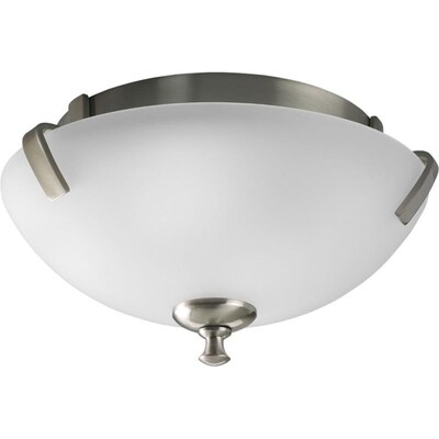 Progress Lighting Wisten 14-in Brushed Nickel Transitional Fluorescent Flush Mount Light ENERGY STAR Progress Lighting Wisten 14-in Brushed Nickel Transitional Fluorescent Flush Mount Light ENERGY STAR