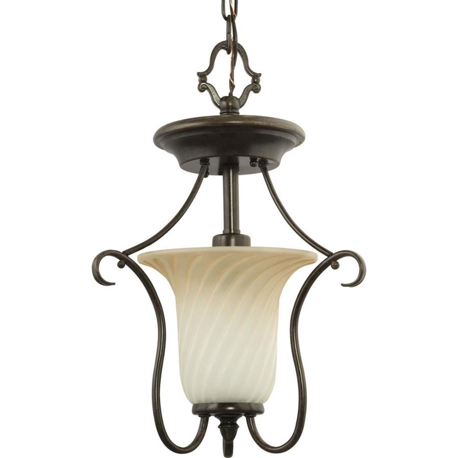 Progress Lighting Kensington 11 37 In W Forged Bronze Tea Stained Progress Lighting Kensington 11 37 In W Forged Bronze Tea Stained Glass Semi Flush Mount Light