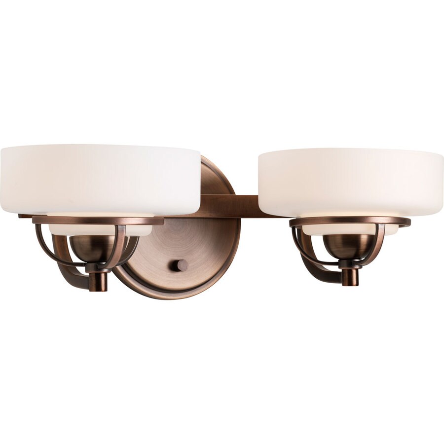 Progress Lighting 2Light Torque Copper Bronze Bathroom Vanity Light at