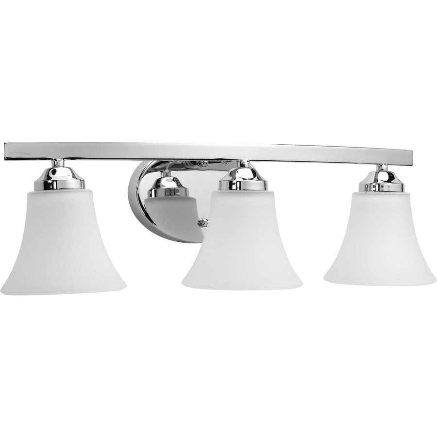 Shop Progress Lighting Adorn 3-Light 6.625-in Polished Chrome Bell Vanity Light at Lowes.com