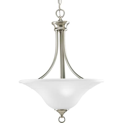 Trinity Brushed Nickel Single Transitional Etched Gl Bowl Pendant Light Trinity Brushed Nickel Single Transitional Etched Gl Bowl Pendant Light