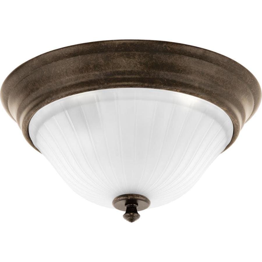 Progress Lighting P3772-77DI Renovations 2-Light Forged Bronze Flush Mount Light
