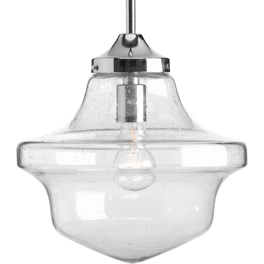 Progress Lighting Progress Lighting P5195-09 School House One Light Pendant Brushed Nickel Finish with White Opal Glass HI