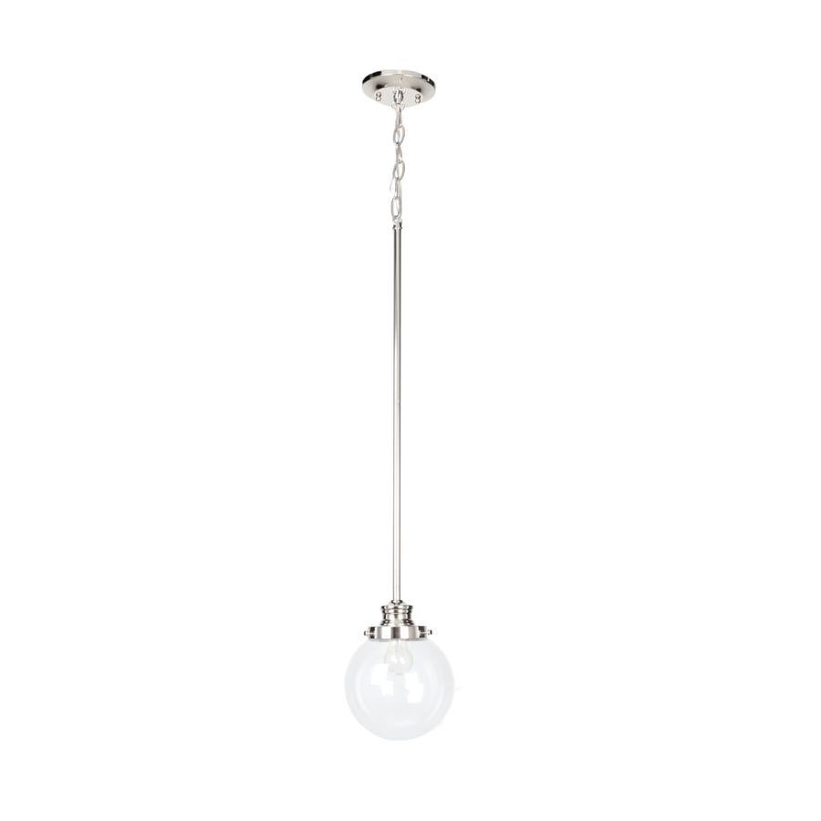 Progress Lighting Penn Polished Nickel Mini Transitional Clear Glass Globe Pendant Light At 