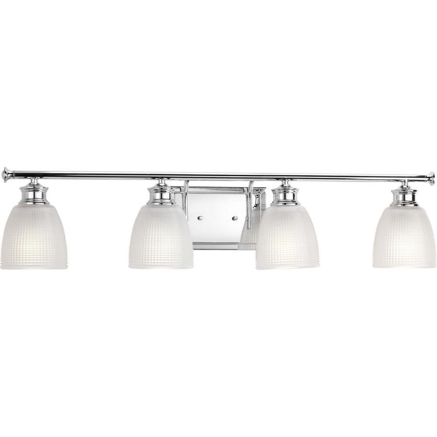 Shop Progress Lighting Lucky 4-Light 7.625-in Polished Chrome Dome Vanity Light at Lowes.com