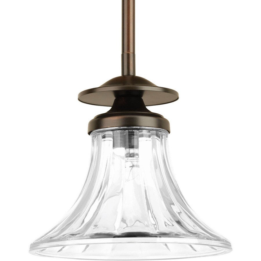 Shop Progress Lighting Bliss 6.75in Antique Bronze Mini Clear Glass