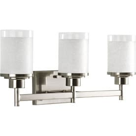 Progress Lighting 3-Light Alexa Brushed Nickel Bathroom Vanity Light