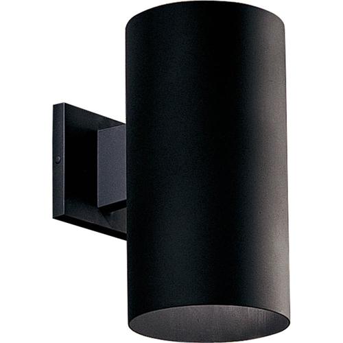 Progress Lighting Cylinder 12in H Black Dark Sky LED Outdoor Wall