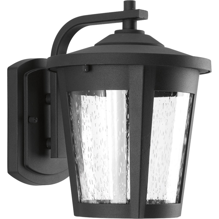 Shop Progress Lighting East Haven Led 9.75-in H Led Black Outdoor Wall Light ENERGY STAR at ...