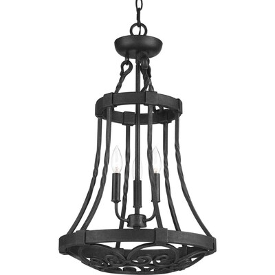 Progress Lighting Enclave 3-Light Gilded Iron French Country/Cottage Chandelier Progress Lighting Enclave 3-Light Gilded Iron French Country/Cottage Chandelier