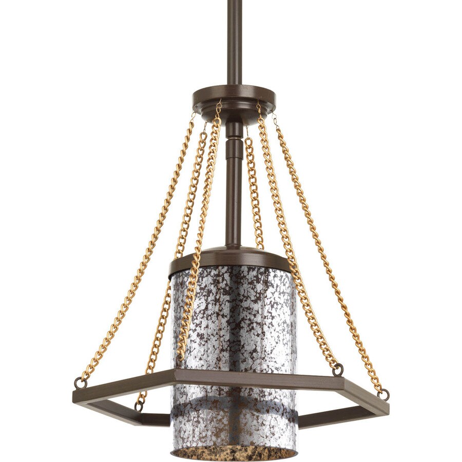 Progress Lighting Indi 9 5 In Antique Bronze Mini Mirrored Progress Lighting Indi 9 5 In Antique Bronze Mini Mirrored Glass Geometric Pendant