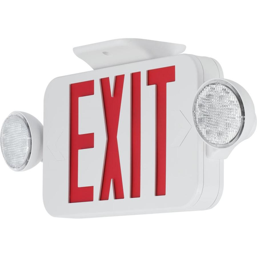 Progress Lighting Exit Signs Red LED Battery operated Exit Light At 