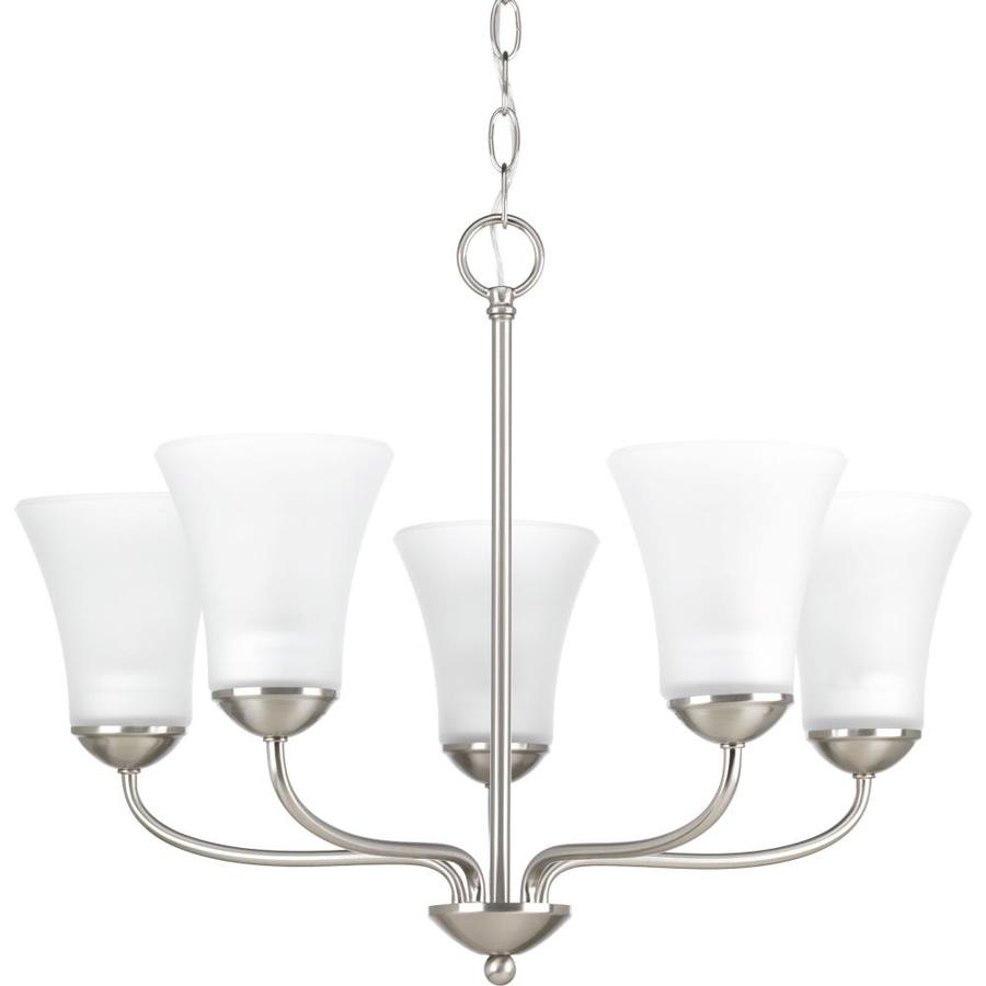 Progress Lighting Clic 5 Light Brushed Nickel Modern 5 Light Brushed Nickel