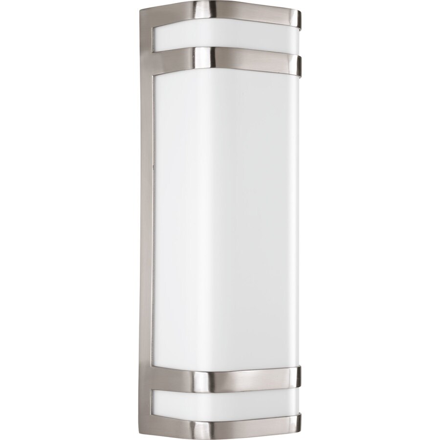 Shop Progress Lighting Valera LED 16-in H LED Brushed Nickel Outdoor Wall Light ENERGY STAR at ...