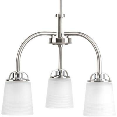 Progress Lighting West Village 3-Light Brushed Nickel Transitional Chandelier Progress Lighting West Village 3-Light Brushed Nickel Transitional Chandelier