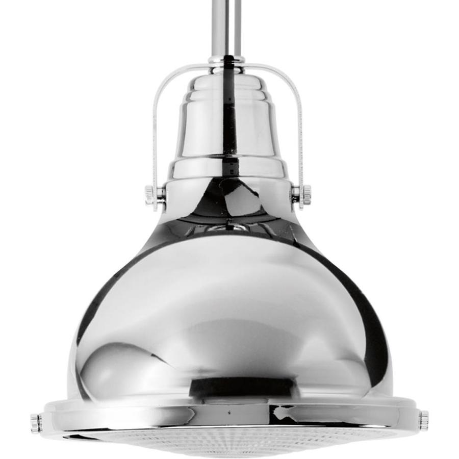 Progress Lighting Fresnel Lens 6 125 In Polished Chrome Single Progress Lighting Fresnel Lens 6 125 In Polished Chrome Single Clear Glass Led Pendant