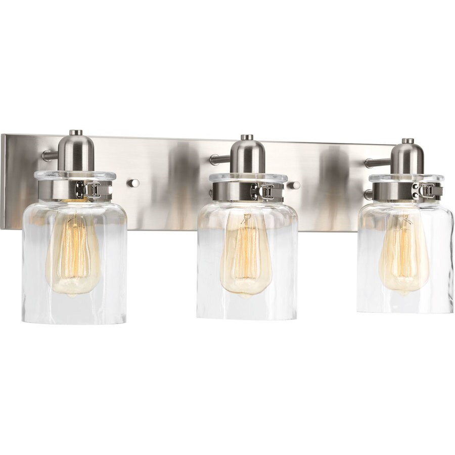 Progress Lighting Calhoun 3-Light Nickel Transitional Vanity Light