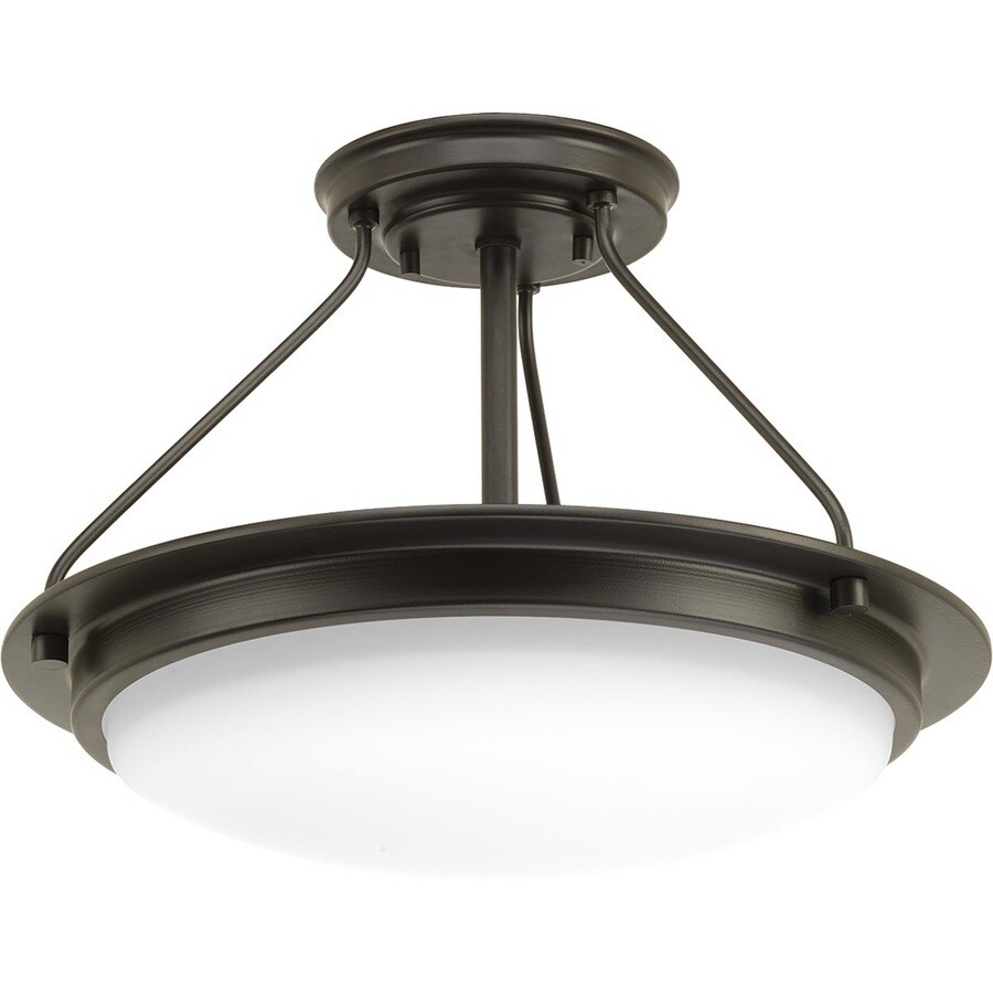 Progress Lighting Apogee 15 0 In W Architectural Bronze Etched Progress Lighting Apogee 15 0 In W Architectural Bronze Etched Glass Semi Flush Mount Lightt