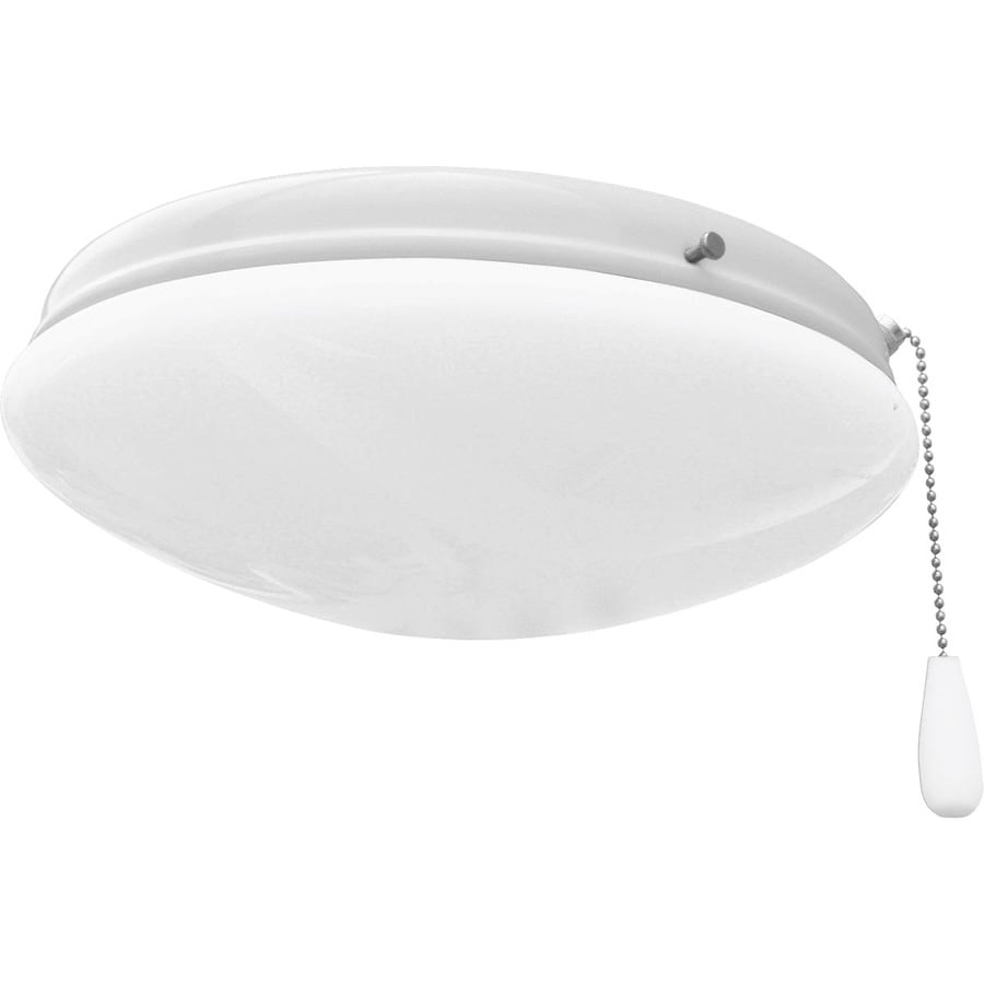 Progress Lighting 2 Light White Led Ceiling Fan Kit Progress Lighting 2 Light White Led Ceiling Fan Kit With Opalescent Glass Shade