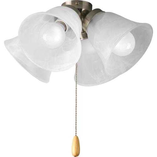 Progress Lighting Fan Light Kit 4 Light Brushed Nickel Led