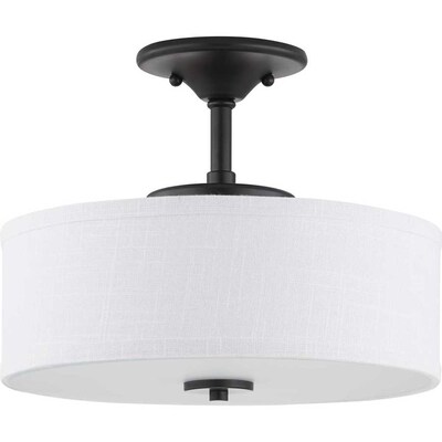 Progress Lighting Inspire LED 13-in Graphite Transitional Semi-flush Mount Light ENERGY STAR Progress Lighting Inspire LED 13-in Graphite Transitional Semi-flush Mount Light ENERGY STAR