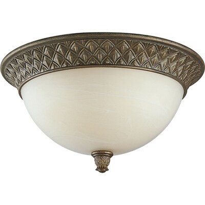 Savannah 17 In W Burnished Chestnut Flush Mount Light Savannah 17 In W Burnished Chestnut Flush Mount Light