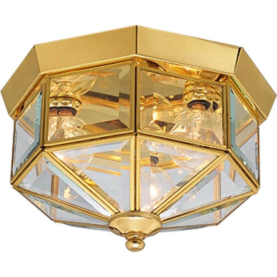 Progress Lighting Beveled Glass 9 75 In Polished Brass Traditional