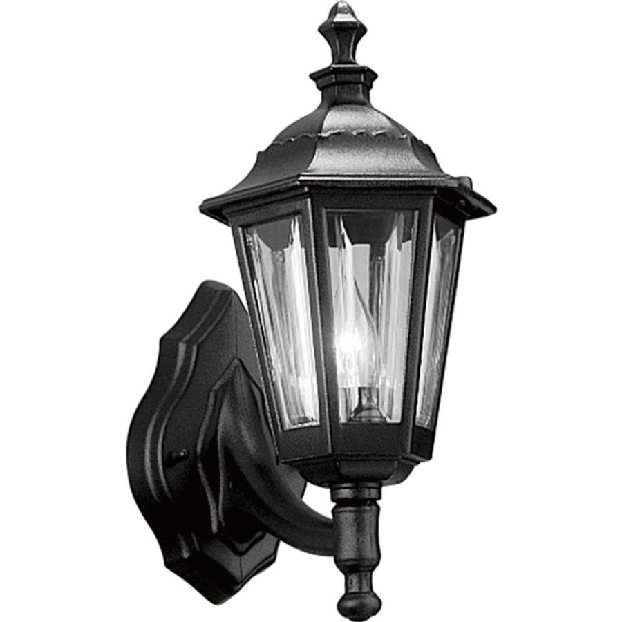 Progress Lighting 15-in H Black Medium Base (E-26) Outdoor Wall Light