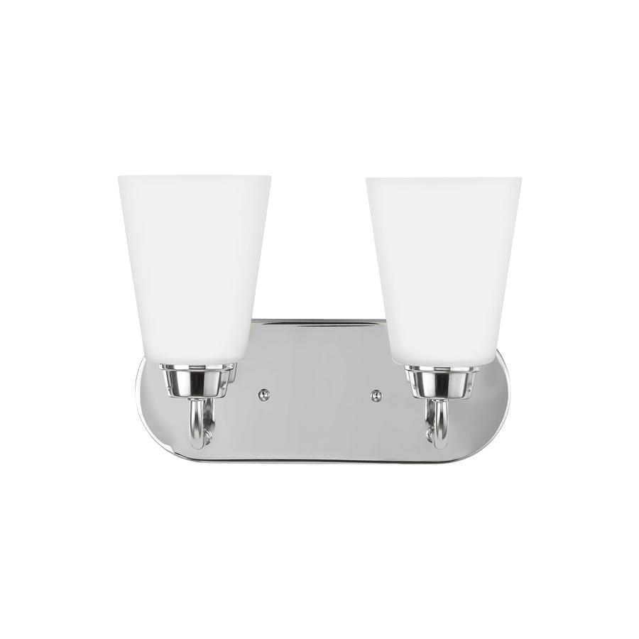 Sea Gull Lighting 12 2 Light Chrome Transitional Vanity Light At Lowes Com