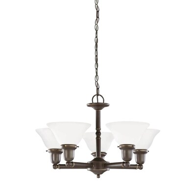 Sea Gull Lighting Sussex 5-Light Heirloom Bronze Transitional Chandelier Sea Gull Lighting Sussex 5-Light Heirloom Bronze Transitional Chandelier