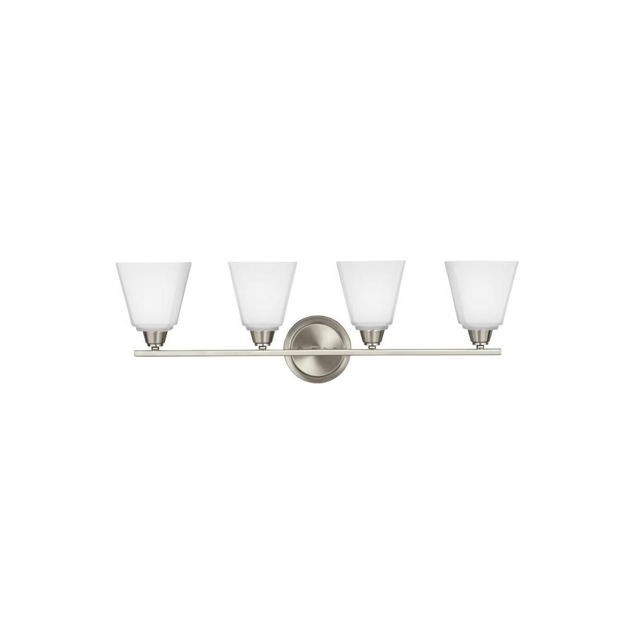 Sea Gull Lighting 30.75 4-Light Nickel Traditional Vanity Light