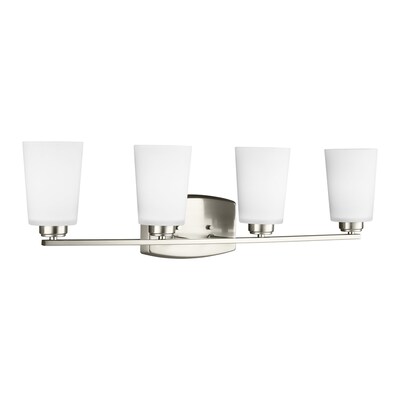 Sea Gull Lighting Franport 4 Light Nickel Transitional Sea Gull Lighting Franport 4 Light Nickel Transitional