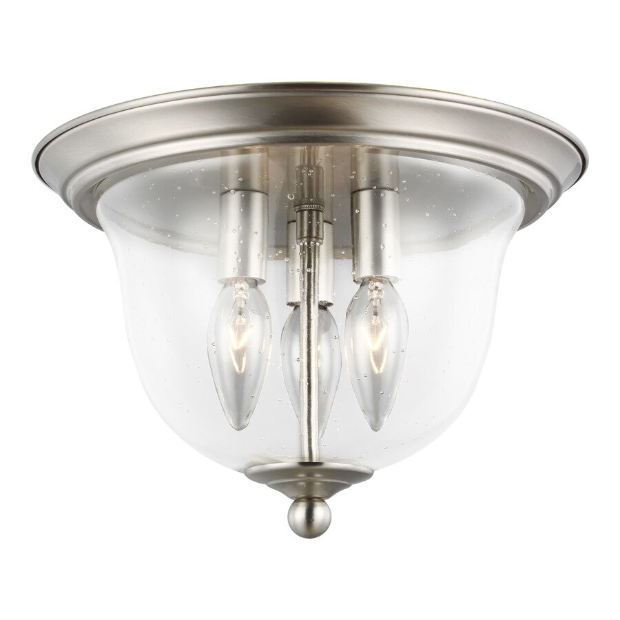 Sea Gull Belton 11 25 In W Heirloom Bronze Seeded Semi Flush Mount