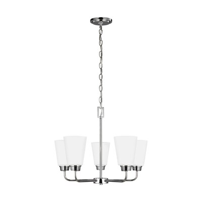 Sea Gull Lighting Kerrville 5-Light Chrome Transitional Chandelier Sea Gull Lighting Kerrville 5-Light Chrome Transitional Chandelier