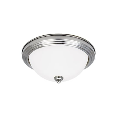 Sea Gull Lighting Geary 12.5-in Brushed Nickel Transitional Integrated LED Flush Mount Light ENERGY STAR Sea Gull Lighting Geary 12.5-in Brushed Nickel Transitional Integrated LED Flush Mount Light ENERGY STAR