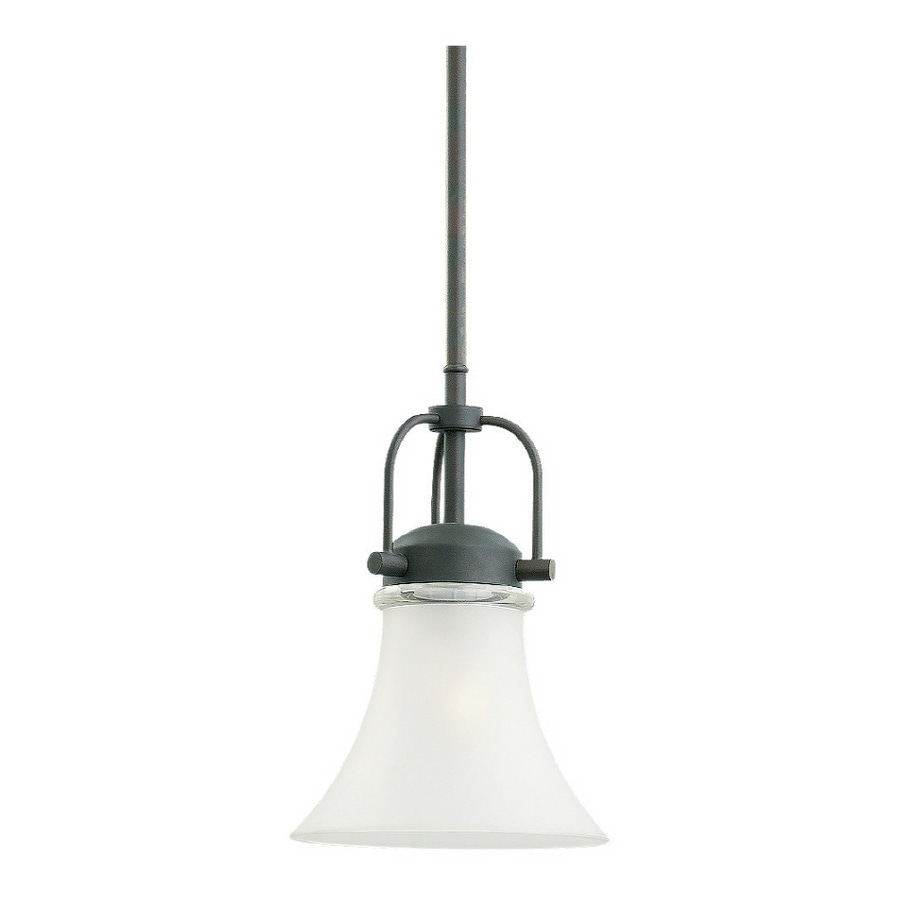Sea Gull Lighting 1-Light Newport Bronze Pendant Light with Satin