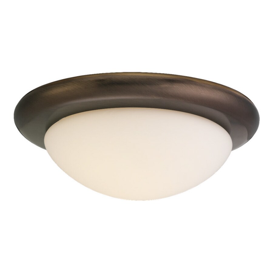 Sea Gull Lighting 16148BL-829 1-Light Russet Bronze Ceiling Fan Light Kit with Smooth White Glass Glass or Shade