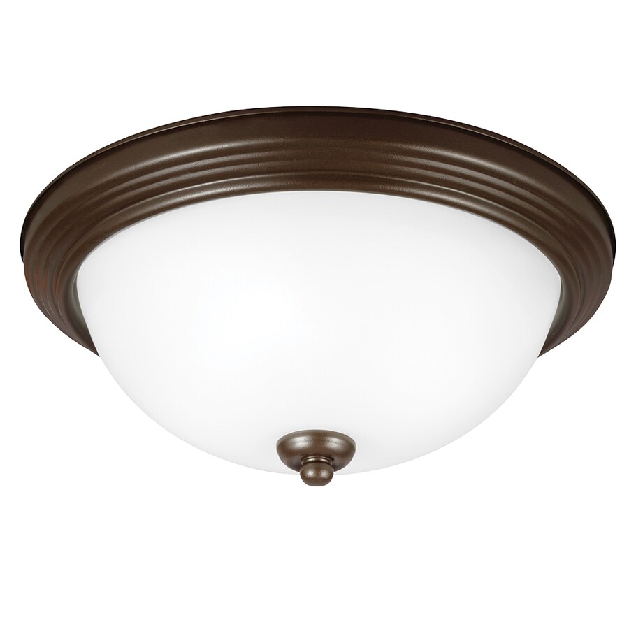 Sea Gull Lighting 79163BLE-827 Ceiling Flush Mount 10.5-in Bell Metal Bronze Flush Mount Light