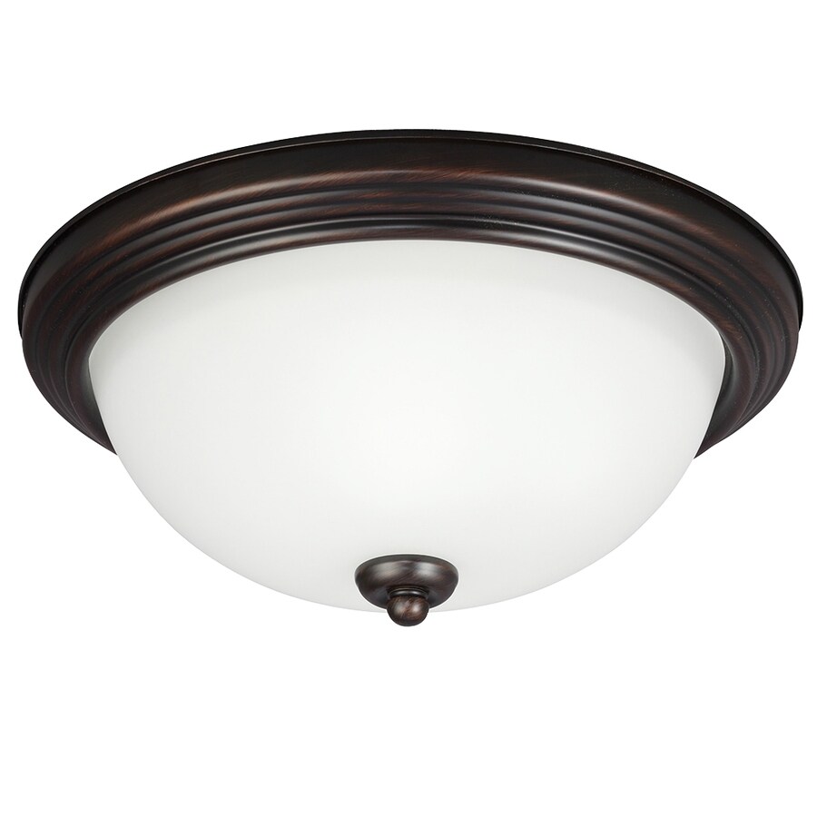 Sea Gull Lighting 77264S-710 Ceiling Flush Mount 12.5-in Burnt Sienna Flush Mount Light